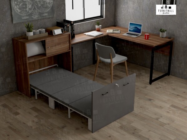 เตียงพับ WallBox ขนาด 3 ฟุต พร้อมช่องเก็บหมอน ผ้าห่ม - Image 2