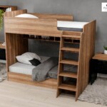 เตียงสองชั้นทาทามิ 3.5ฟุต บันไดหน้า สูงรวม 180 ซม.