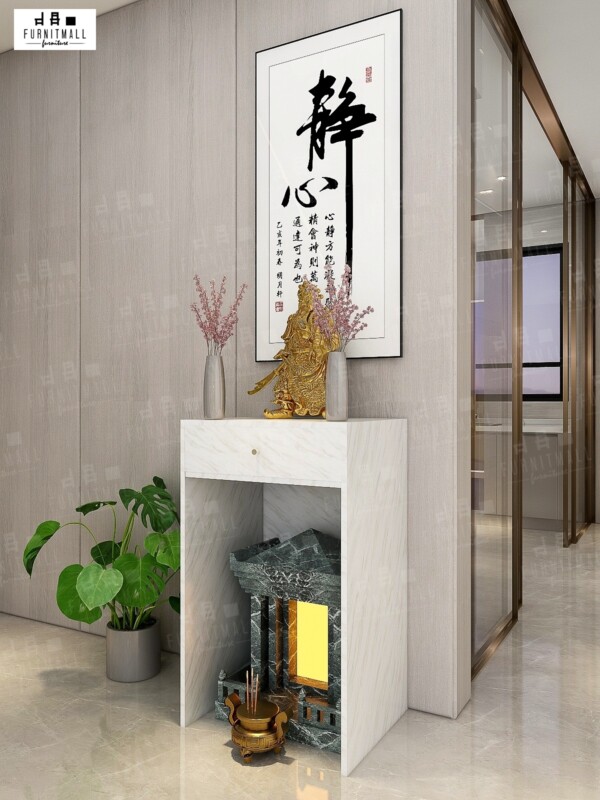 ตู้ครอบตี่จู่เอี๊ยมินิมอล พร้อมลิ้นชัก กว้าง60xลึก50xสูง100ซม. - Image 3