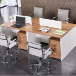 โต๊ะทำงานไม้ MDF ปิดผิวเมลามีน เดี่ยว+กลุ่ม