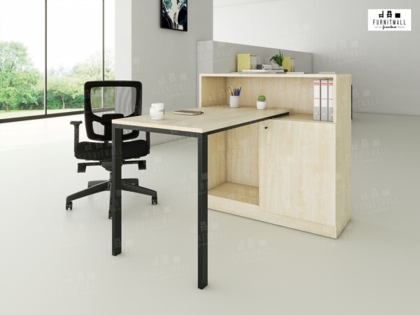โต๊ะทำงาน Workstation พร้อมตู้เอกสาร