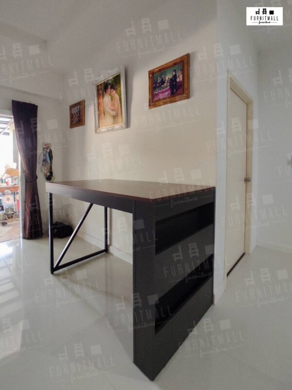 โต๊ะบาร์ 150x80 สูง 100 ซม. กล่องข้างเก็บนิตยสารได้