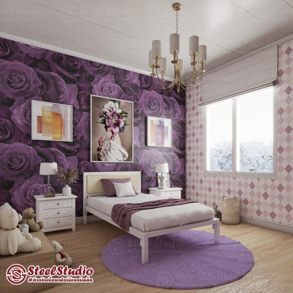 เตียงเหล็กหัวเบาะ Modern 3.5 ฟุต - Image 3