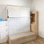 เตียงพับ Wallbed 5 ฟุต+โซฟาเก็บของ