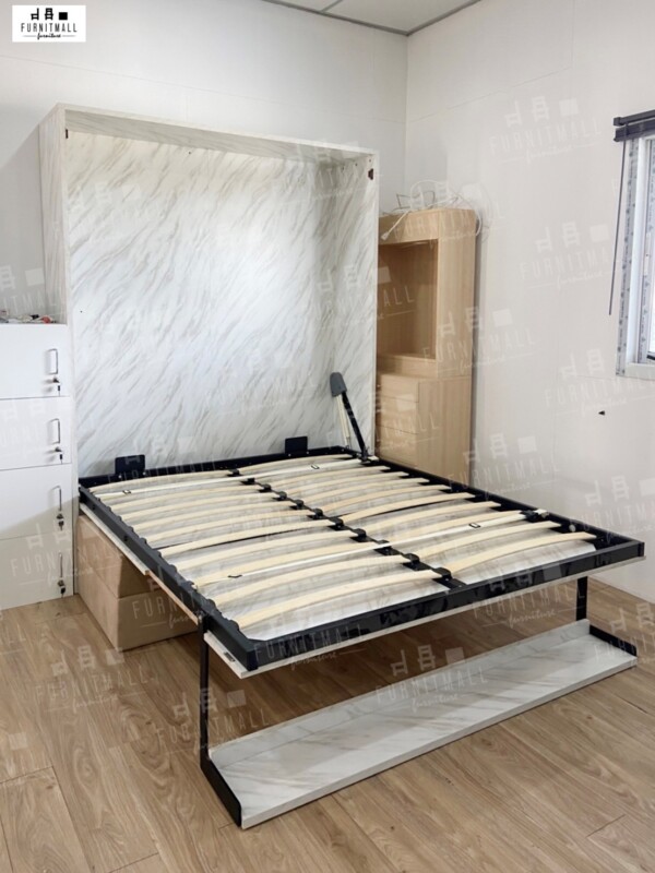 เตียงพับ Wallbed 5 ฟุต+โซฟาเก็บของ - Image 3