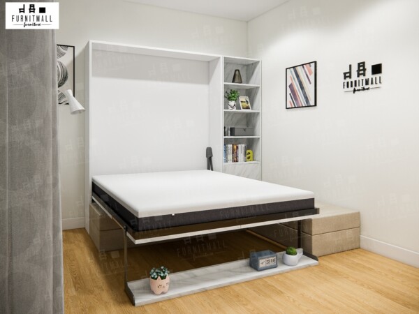 เตียงพับ Wallbed 5 ฟุตพร้อมตู้เก็บของ+โซฟาแอล - Image 2