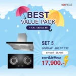 SET05 เครื่องดูดควันแบบติดผนัง / CHIMNEY HOOD: HH-AWG90