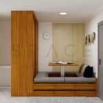 บิ้วอินห้องนอน ทาทามิ+โต๊ะลิฟท์ พร้อมตู้บานเลื่อน