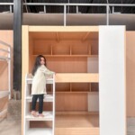 เตียงเด็ก2ชั้น รุ่น BOX 3.5ฟุต สูง2.2m บันได้ไม้ เลือกลายไม้ได้