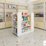 ชั้นโชว์สินค้า4ฝั่ง ชั้นวางสินค้า ชั้นขายยา ชั้นวางของเบ็ดเตล็ด