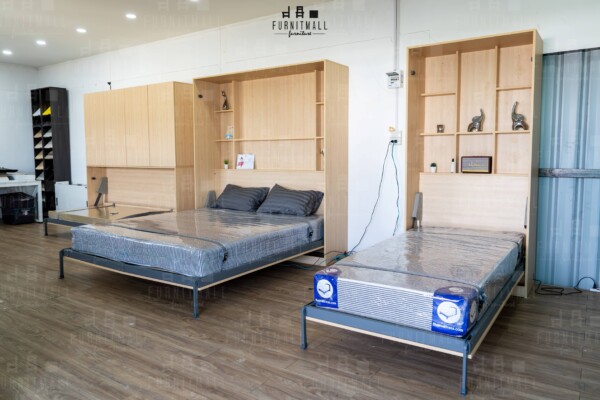 Wallbedไฟฟ้า 3/4/5/6 ฟุต ลึก55ซม.  เตียงพับไฟฟ้า