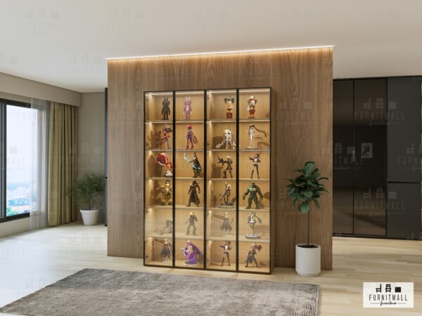 ตู้โชว์ 80x220 ซม. ลึก 40 ซม. พร้อมไฟ LED