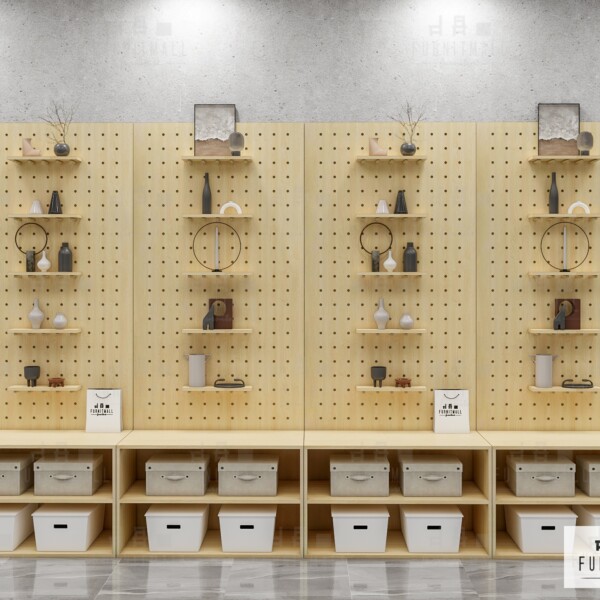 ตู้โชว์พร้อม PegBoard 90*200 ซม.