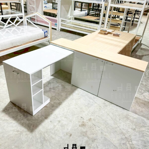 ตู้ซ่อนโต๊ะพับล่าง พร้อมตู้เก็บของ ตู้ไซด์บอร์ด